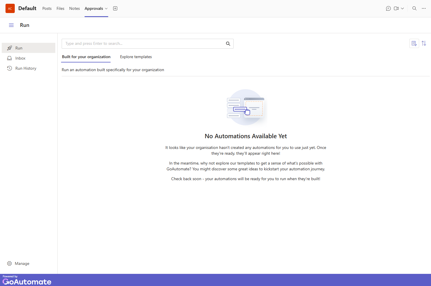 App Main Panel